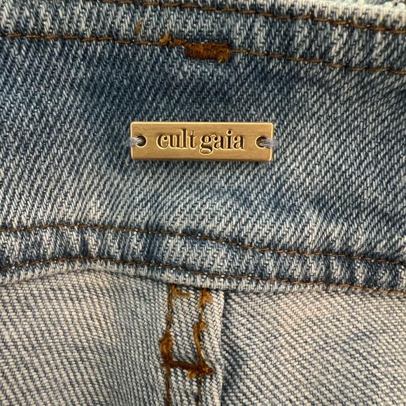 CULT GAIA ZELMA BLUE HOTAFIX CRYSTAL DENIM SIZE US 26 NWOTS! - Picture 13 of 17